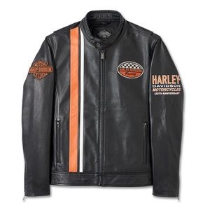 Harley Davidson 120th Anniversary Leather riding jacket brand new with tag!